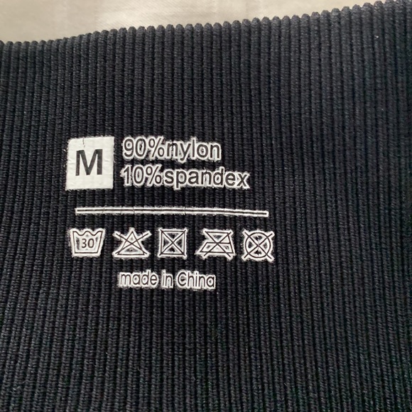 Black Ribbed One-Shoulder Top and Bottom Coord Set - Picture 7 of 8